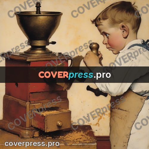 Vintage illustration: hand coffee grinder with a crank