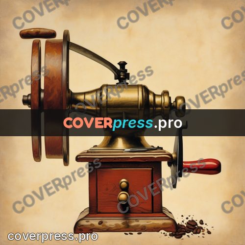 Vintage illustration: hand coffee grinder with a crank