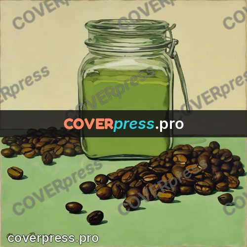 Vintage illustration: jar of coffee beans