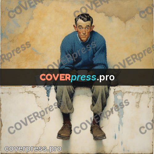 Vintage illustration: man holding a cup