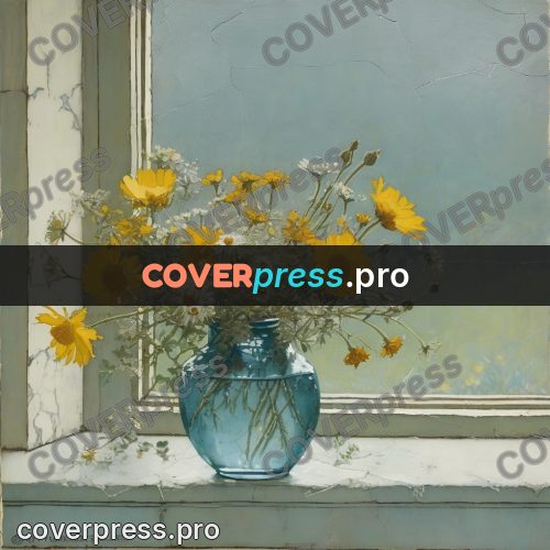 Vintage illustration: vase of wild flowers