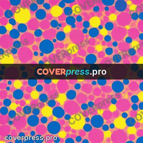 Risograph illustration: field of round dots