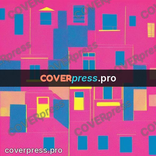 Risograph illustration: house fronts with windows
