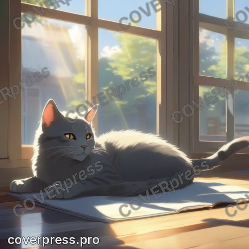 Аниме пейзаж в стиле Синкая: кухня, чайник и кот