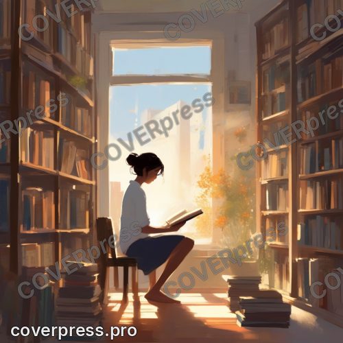Рисунок в стиле Кампиона: книжная лавка, лампа и кот