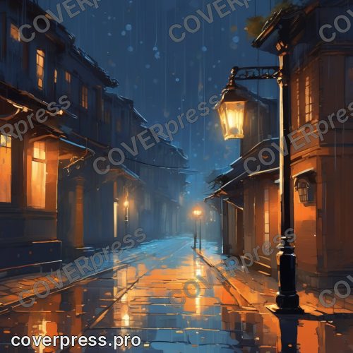 Рисунок в стиле Кампиона: фонарь, светофор и мотоцикл