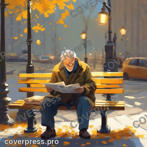 Рисунок в стиле Кампиона: старик, официантка и почтальон