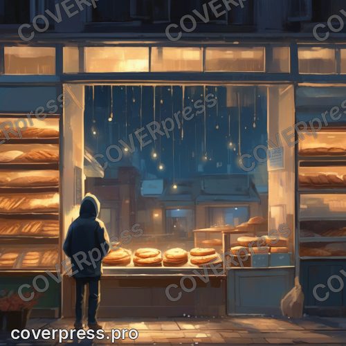 Рисунок в стиле Кампиона: фонарь, светофор и мотоцикл