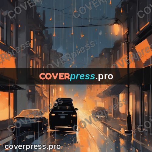 Campion style drawing: warm lights behind wet glass