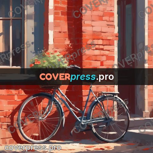 Campion style drawing: bicycle by a brick wall