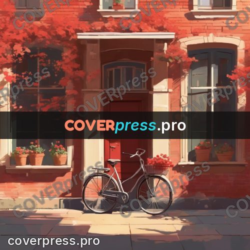 Campion style drawing: bicycle by a brick wall