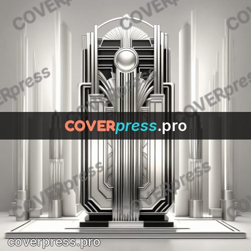 Art deco illustration: vase on a pedestal