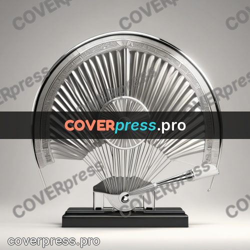 Art deco illustration: open fan inside a circle