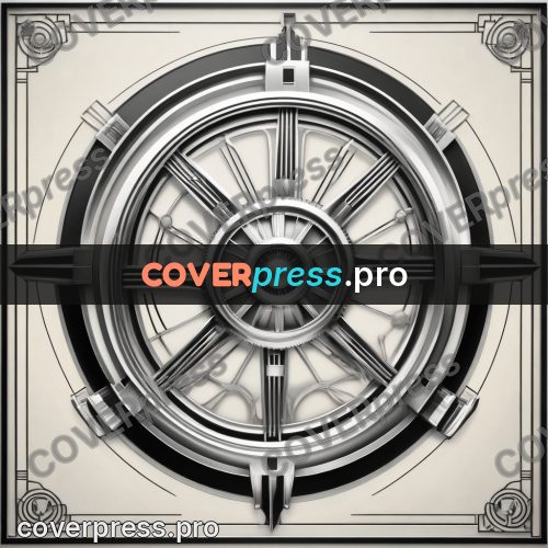 Art deco illustration: round machine with blades