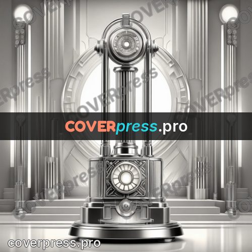 Art deco illustration: old telephone on a stand