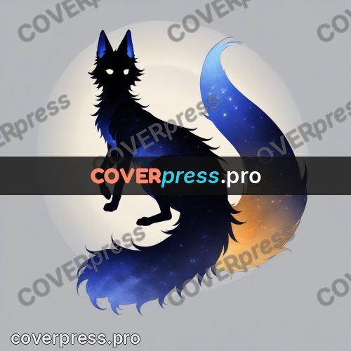Silhouette poster: beast with a huge tail