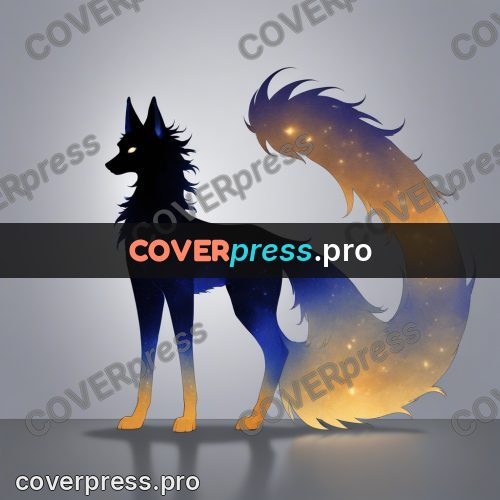 Silhouette poster: beast with a huge tail