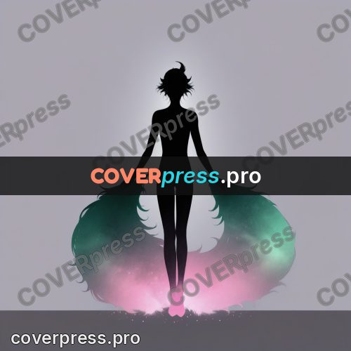 Silhouette poster: figure with a pink misty tail