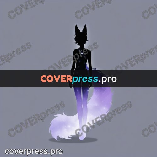 Silhouette poster: figure with a pale tail