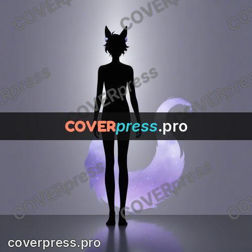 Silhouette poster: figure with a pale tail