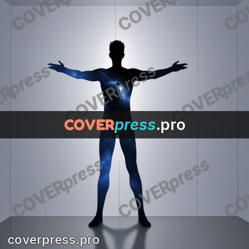 Silhouette poster: figure with arms held wide