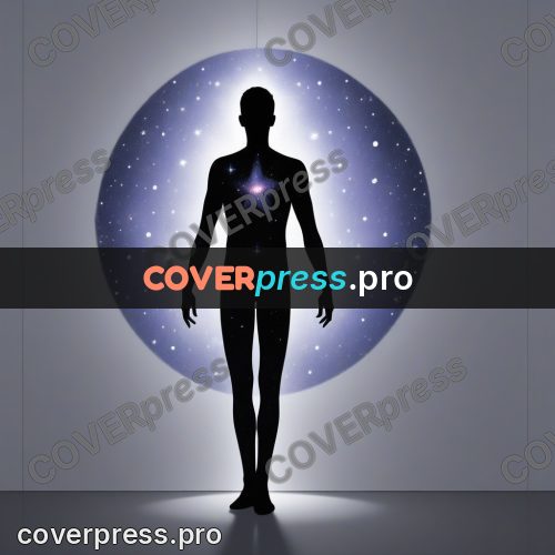 Silhouette poster: figure with a spark inside