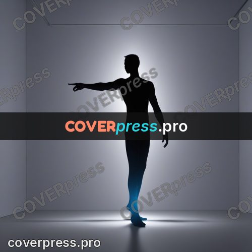 Silhouette poster: figure with one arm out