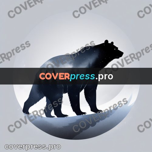 Silhouette poster: bear with a forest inside