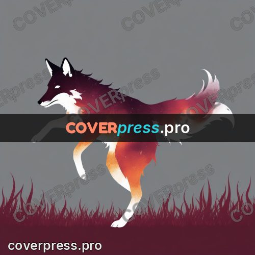 Silhouette poster: fox with fire inside