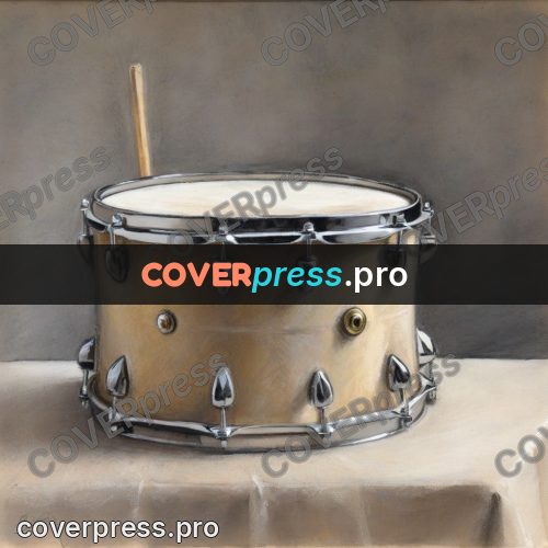 Soft pastel painting: drum with a tight drumhead