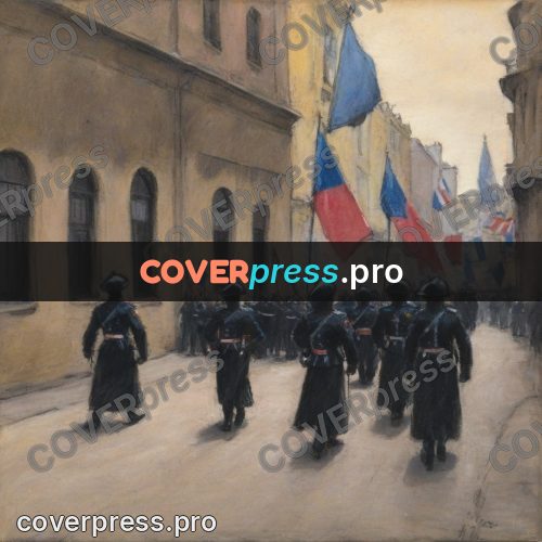 Soft pastel painting: drummers on a city street