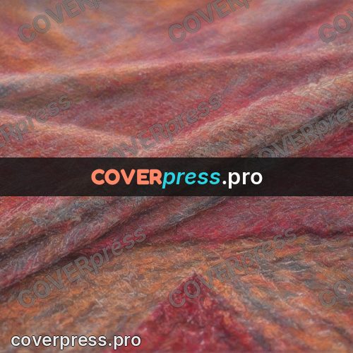 Soft pastel painting: folds of crimson cloth