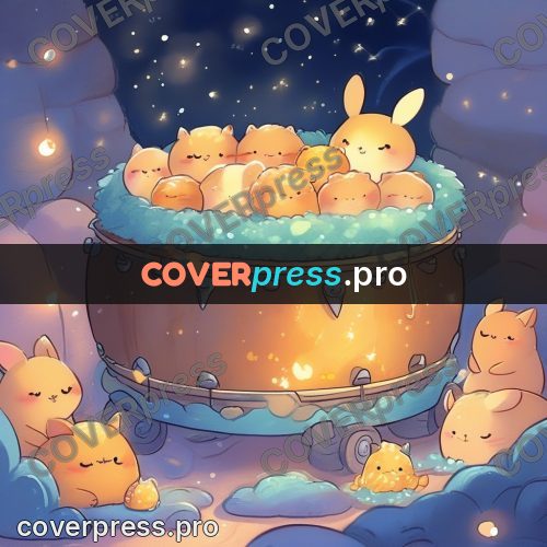 Fairy tale drawing: pot full of golden creatures