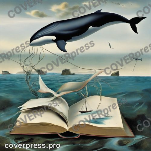 В стиле Сюрреализм: сквозь толщу воды, медленно всплывает раскрытая книга, её страницы набухли