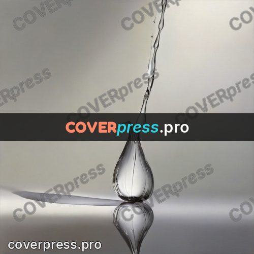 Surreal illustration: transparent drops in the air