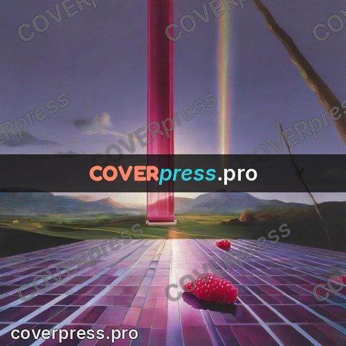 Surreal illustration: pink stream across the floor