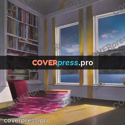 Surreal illustration: pink stream across the floor