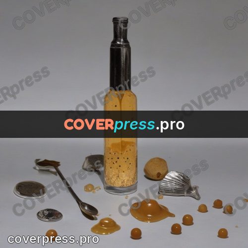 Surreal illustration: golden runs on a table