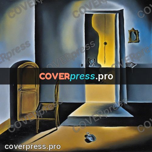 Surreal illustration: glowing rectangle in a room