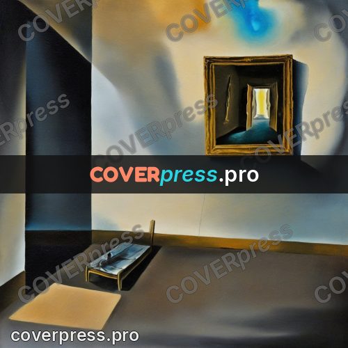 Surreal illustration: glowing rectangle in a room