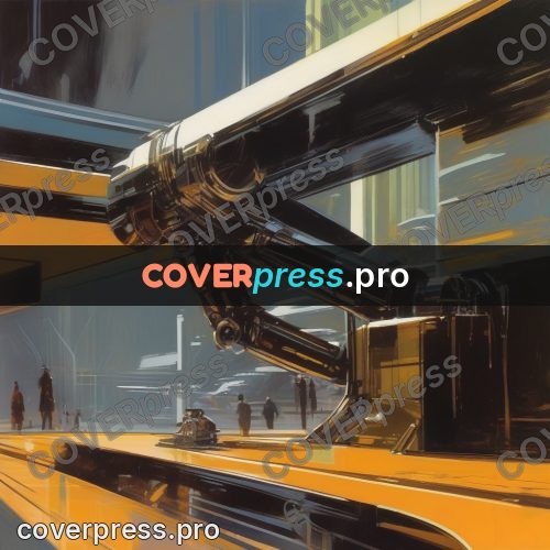 Syd Mead style painting: streamlined car in a bright hall