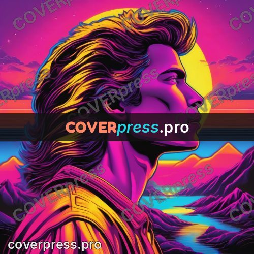 80s retro illustration: profile with big hair