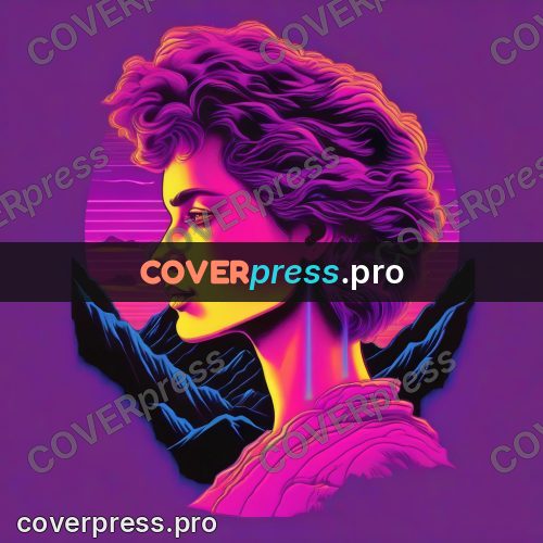 80s retro illustration: profile with big hair