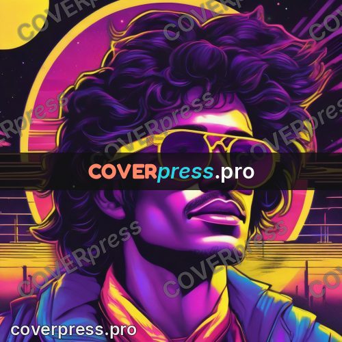 80s retro illustration: face in dark sunglasses