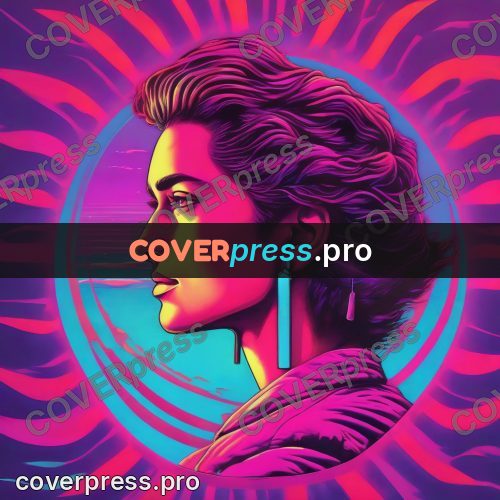 80s retro illustration: profile with slicked hair