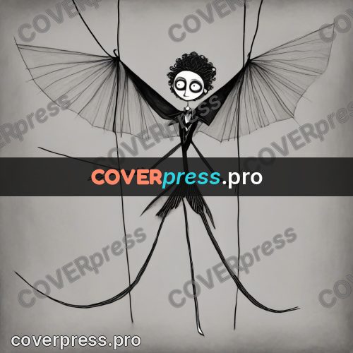 Tim Burton style drawing: marionettes on strings