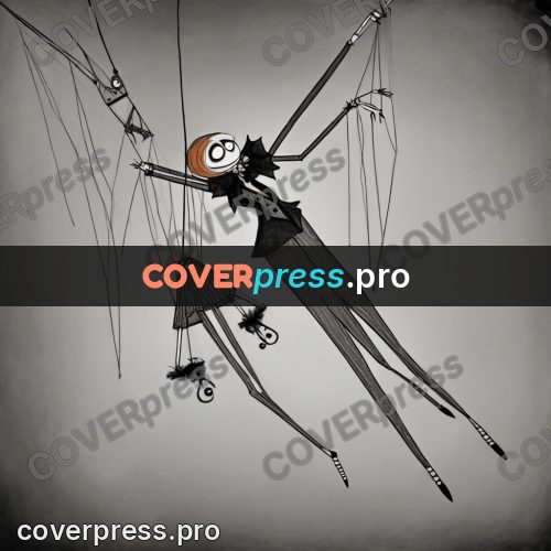 Tim Burton style drawing: marionettes on strings