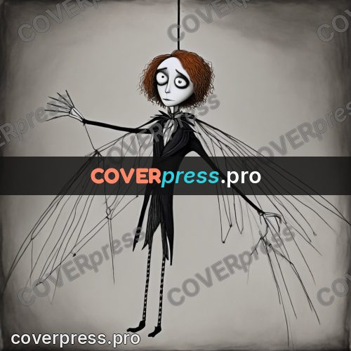 Tim Burton style drawing: marionettes on strings