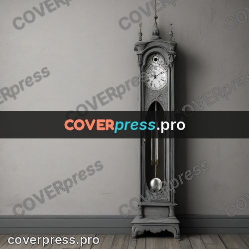 Tim Burton style drawing: grandfather clock with a pendulum