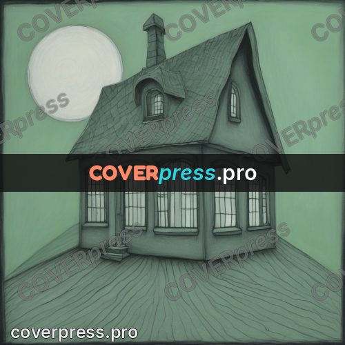 Tim Burton style drawing: house with sharp turrets